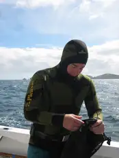 'Spearos' dive for the crews' dinner